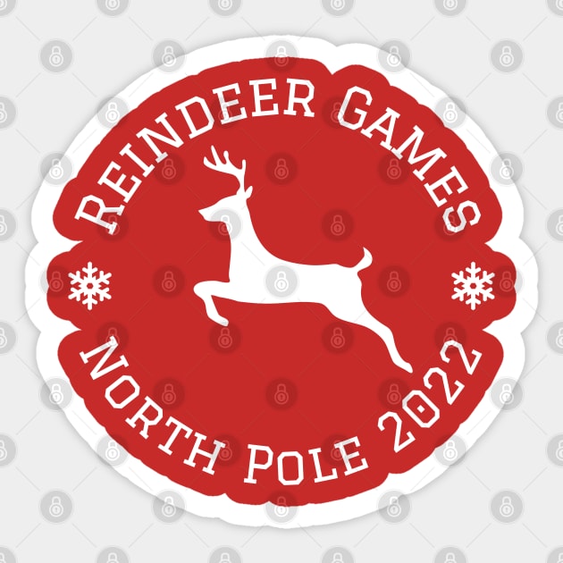 Reindeer Games, Winter 2022 Sticker by E.S. Creative